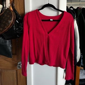 old navy pinkish/reddish cardigan